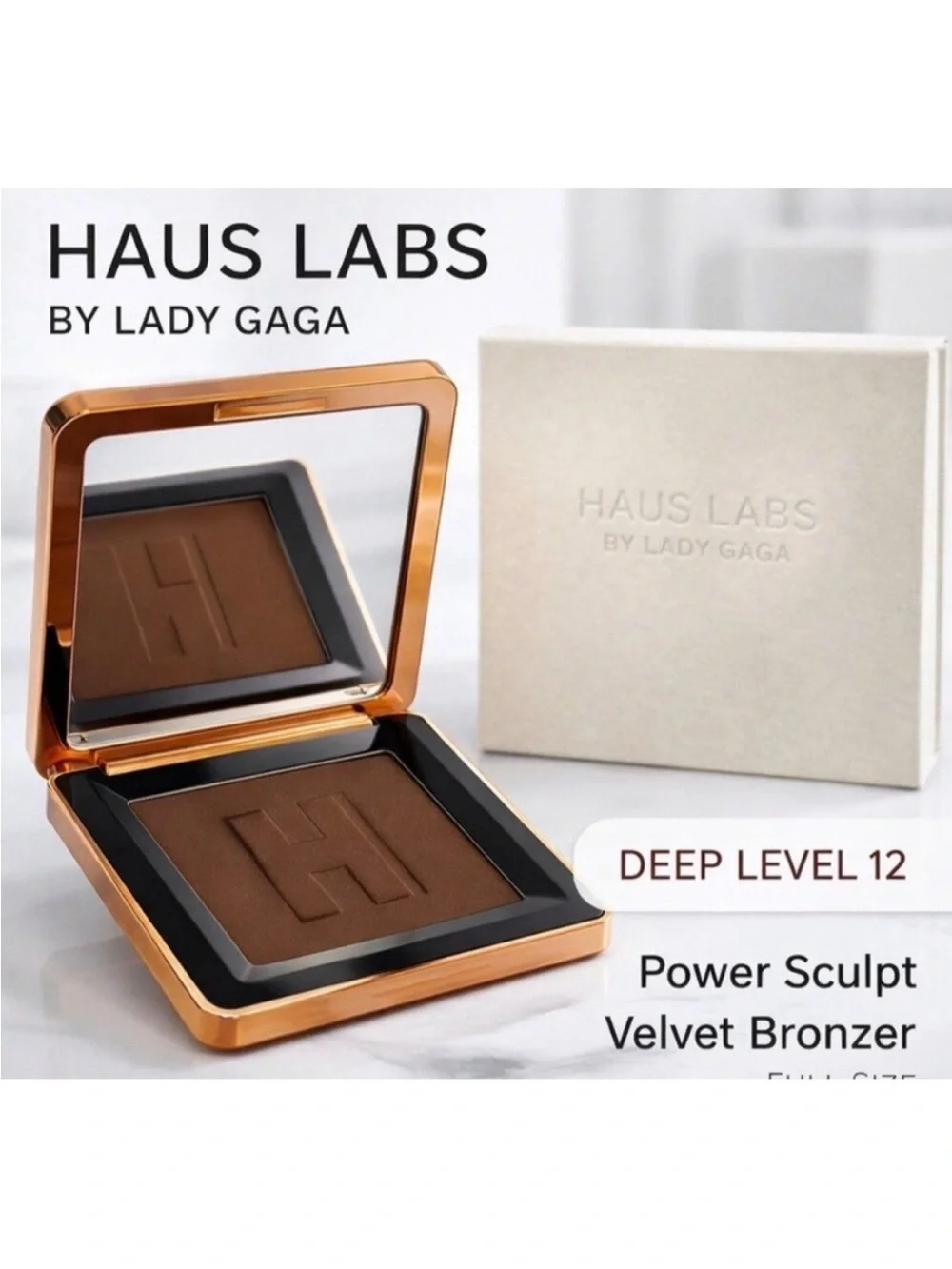 Haus Labs by Lady Gaga Power Sculpt Velvet Bronzer NIB Deep Level 12